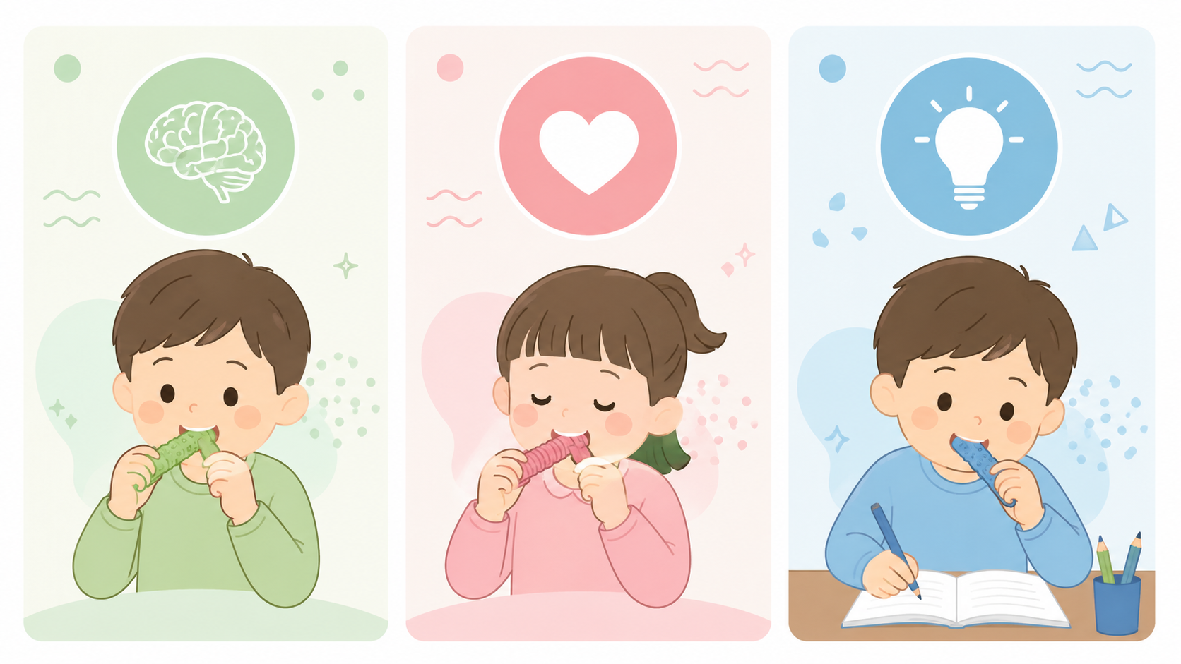 子どもが噛む3つの理由(感覚刺激・不安緩和・集中)